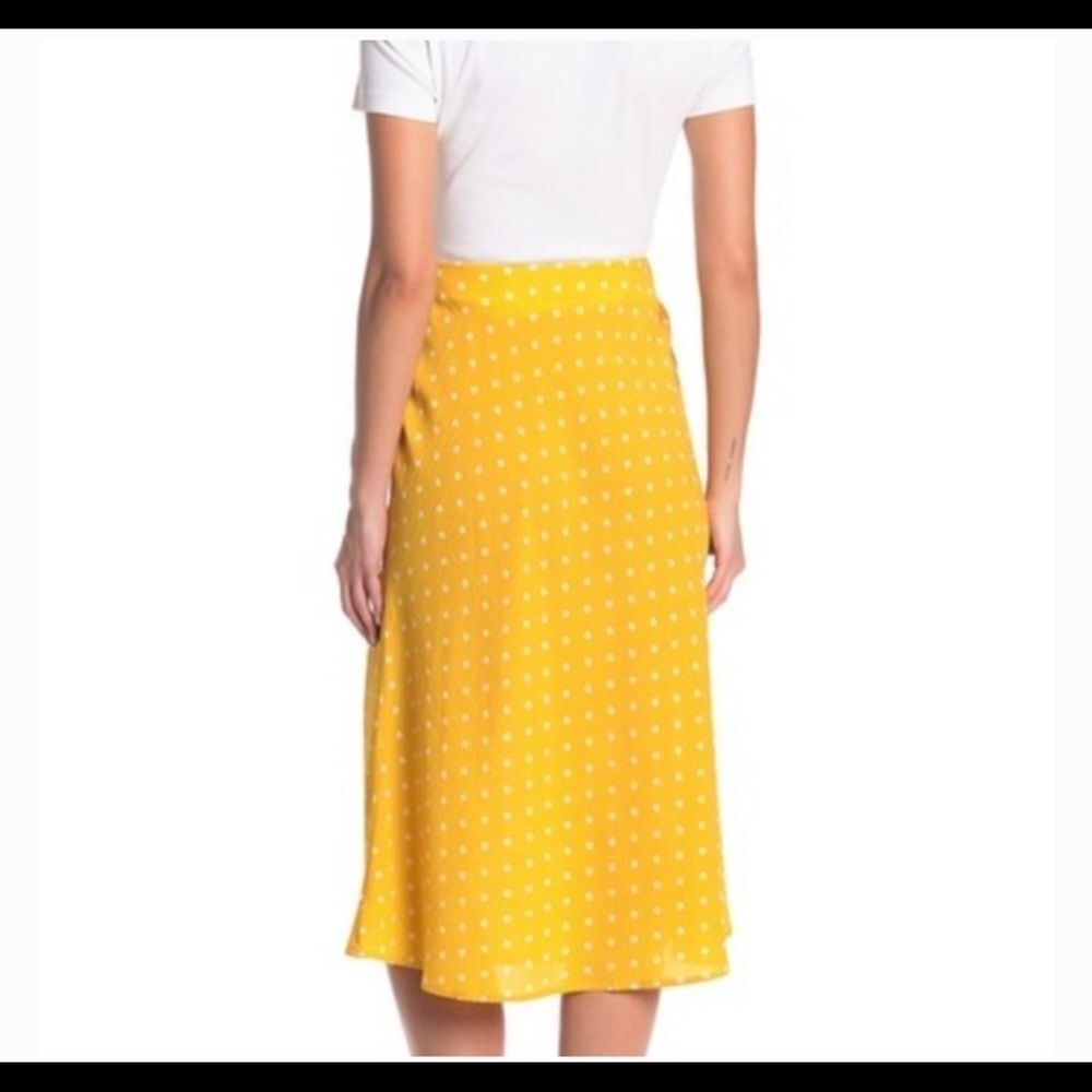 Monte the label Yellow polka dot midi skirt size s